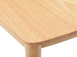 Dining Chair 2 pcs Natural Solid Rubber Wood 42020414