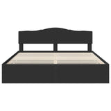 Bed Frame with Drawer Black 200 x 200 cm Engineer Wood 3412971