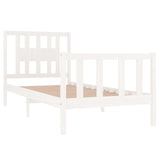Bed Frame without Mattress White Solid Wood 90x190 cm Single Single 3104094