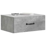 Wall-Mounted Bedside Cabinet with Drawer 2 pcs Concrete Grey 898622