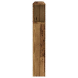 Headboard Cabinet Old Wood 160x18.5x103.5 cm Engineered Wood 856882