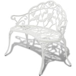 Garden Bench 100 cm Cast Aluminium White 42167