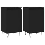 Sideboards 2 pcs Black 40x35x70 cm Engineered Wood 831055