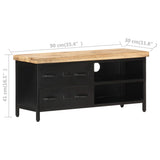 TV Cabinet 90x30x41 cm Rough Mango Wood 320662