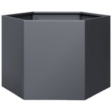 Garden Planter Anthracite Hexagon 69x60x45 cm Steel 851124