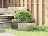 Planter Silver 90 x 90 x 35 cm Galvanised Steel 883736