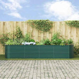 Garden Raised Bed Green 400 x 80 x 81 cm Steel 42008122