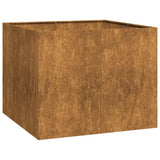 Planter Rusty 100x100x80 cm Weathering Steel 860828