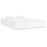 Bed Frame without Mattress White Solid Wood 140x200 cm 820043