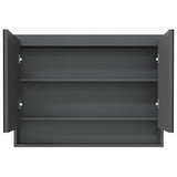 Bathroom Mirror Cabinet 80x15x60 cm MDF Grey 331534