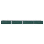 Garden Raised Bed Galvanised Steel 600x80x45 cm Green 47073
