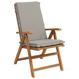 High Back Chair Cushion GEMERT 2 pcs 100% Polyester Grey 945918