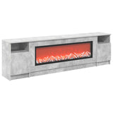 Electric Fireplace Concrete 165 x 28.5 x 47 cm Engineered wood 8021186