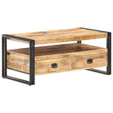 ZNTS Coffee Table 100x55x45 cm Rough Mango Wood 321558