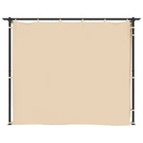 ZNTS Gazebo with Curtains 3x3 m Cream Steel 48050