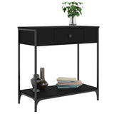 Console Table Black 75x34.5x75 cm Engineered Wood 834165