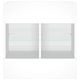 TV Wall Cabinet with LED Lights White 58.5x30x60.5 cm 837092