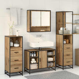 Bathroom Furniture Set 4 pcs Artisan Oak Engineered Wood 3402337
