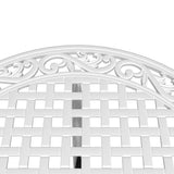 Garden Dining Set White Cast Aluminium 5 Piece Set Ergonomic 3216336