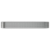 Garden Raised Bed Galvanised Steel 296x80x36 cm Silver 318927
