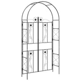Garden Arch Plain Black 115 x 37 x 226 cm 42021348