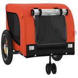 Pet Bike Trailer Orange and Black Oxford Fabric and Iron 94012