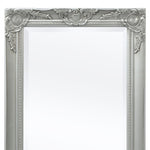 ZNTS Wall Mirror Baroque Style 100x50 cm Silver 243681