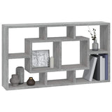 Wall Display Shelf 8 Compartments Grey Sonoma 342593