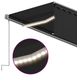 Manual Retractable Awning with Blind&LED 6x3m Anthracite 3069484