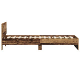 Bed Frame with Headboard Old Wood 90 x 200 cm Engineered Wood 871654