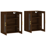 Wall Mounted Cabinets 2 pcs Brown Oak Engineered Wood 3197936
