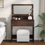 Bedroom Dressing Tables Brown Oak 80 x 39.6 x 135 cm 888984