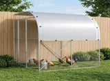 Chicken Coop Silver 200 x 200 x 215 cm Galvanised Steel 42042543