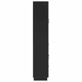 Cabinet Set 2 pcs Black Engineered Wood 3416818