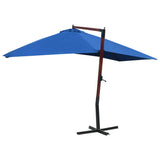 Garden Parasol Blue Polyester, Bamboo, Firwood 400x300 cm 47123