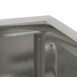 Garden Planter Silver 80 x 80 x 50 cm Stainless Steel 873582