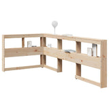 Bookcase Headboard L-Shaped 90 cm Solid Wood Pine 859289