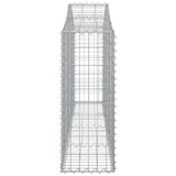 Arched Gabion Baskets 8 pcs 200x30x80/100 cm Galvanised Iron 3145415