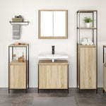 ZNTS 3 Piece Bathroom Furniture Set Sonoma Oak Engineered Wood 3328395
