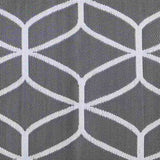 Outdoor Rug Geometric ARAKIL Grey and White 600 x 250 cm 42003471
