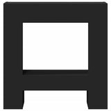 Fireplace Surround Black 81x18x82 cm Engineered Wood 854599
