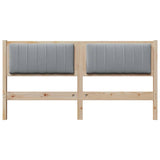 Upholstered Headboard Brown 150 cm Solid Pine Wood 879059