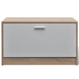 Oak and White 3-in-1 Wooden Shoe Cabinet Set 241246