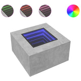 Coffee Table with LED Concrete Grey 60x60x40 cm Engineered Wood 847570