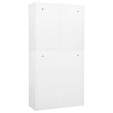Office Cabinet White 90x40x180 cm Steel 336417