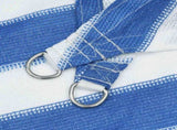 Sunshade Sail 4 x 5 m HDPE Rectangular Blue and White 42032894