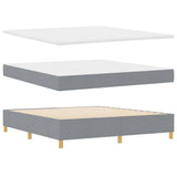 Box Spring Bed with Headboard Light grey 180 x 200 cm Fabric 3339714