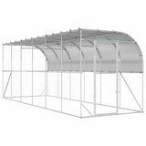 Against Wall Chicken Coop Silver 600 x 200 x 215 cm 3434737