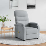 Massage Chair Light Grey Fabric 321226