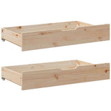 Daybed with Trundle and Drawers without Mattress 90x190 cm Single 3302217